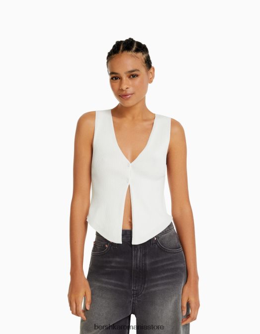 Bershka femei vestă din tricot cu nasturi exclusiv Z86D658 îmbrăcăminte