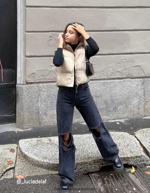 Bershka femei vestă puf din nailon căptușită piatră Z86D1172 îmbrăcăminte