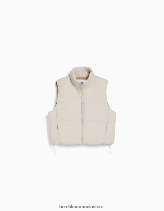 Bershka femei vestă puf din nailon căptușită piatră Z86D1172 îmbrăcăminte
