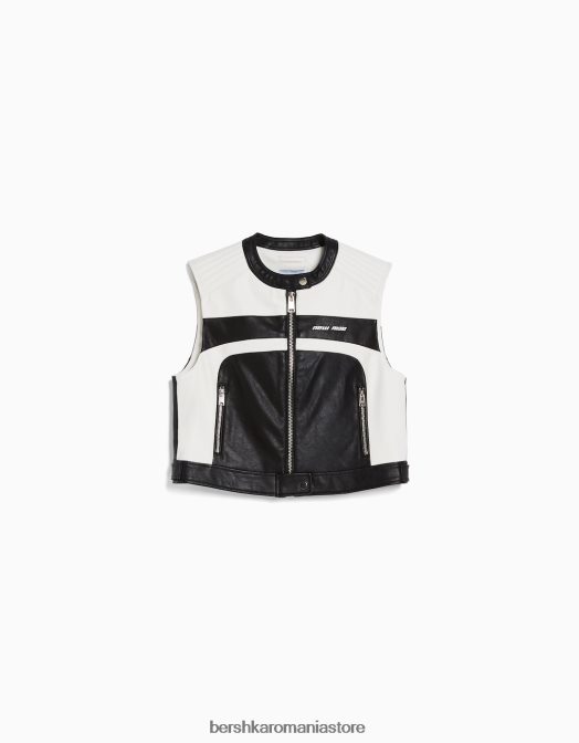 Bershka femei vesta de curse din imitatie de piele alte Z86D1153 îmbrăcăminte