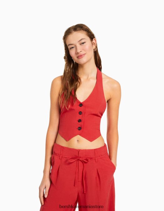 Bershka femei vesta halter amestec in in coral Z86D745 îmbrăcăminte