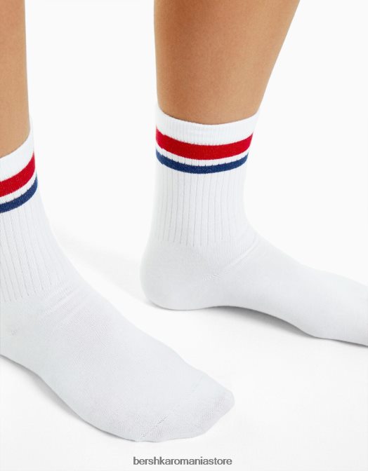 Bershka unisex set de 3 ciorapi de varsity gri Z86D4199 accesorii