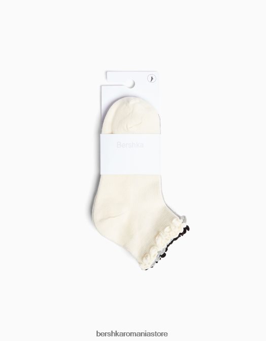 Bershka unisex set de 3 ciorapi la glezna negru Z86D4208 accesorii