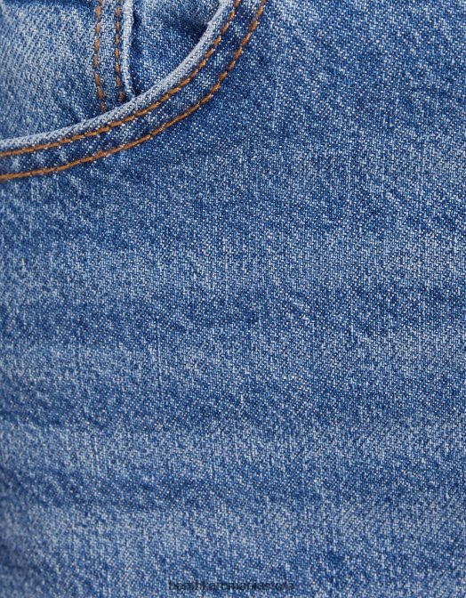 Bershka unisex blugi confort cu aerisire laterală albastru Z86D3994 îmbrăcăminte