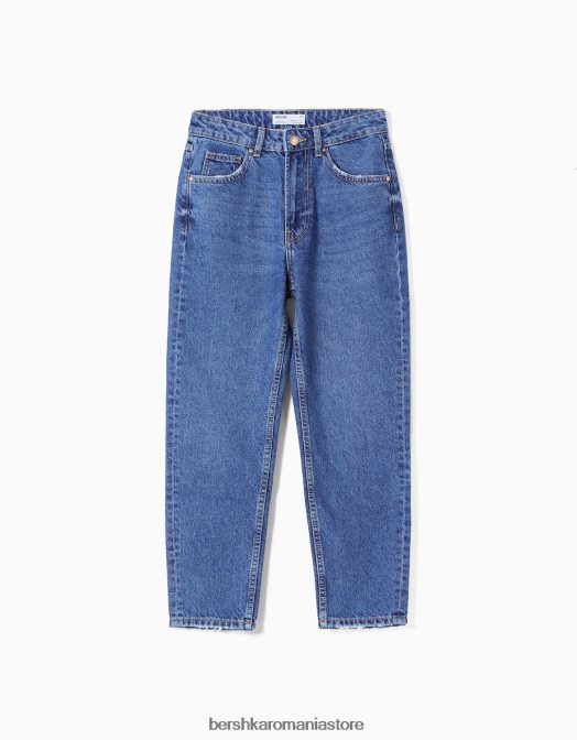 Bershka unisex blugi de mama albastru Z86D3942 îmbrăcăminte