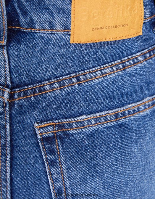 Bershka unisex blugi de mama albastru Z86D3942 îmbrăcăminte