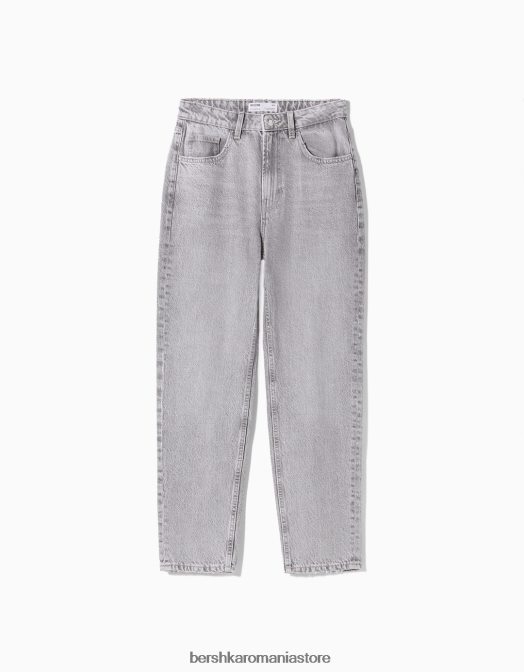 Bershka unisex blugi de mama gri Z86D3937 îmbrăcăminte