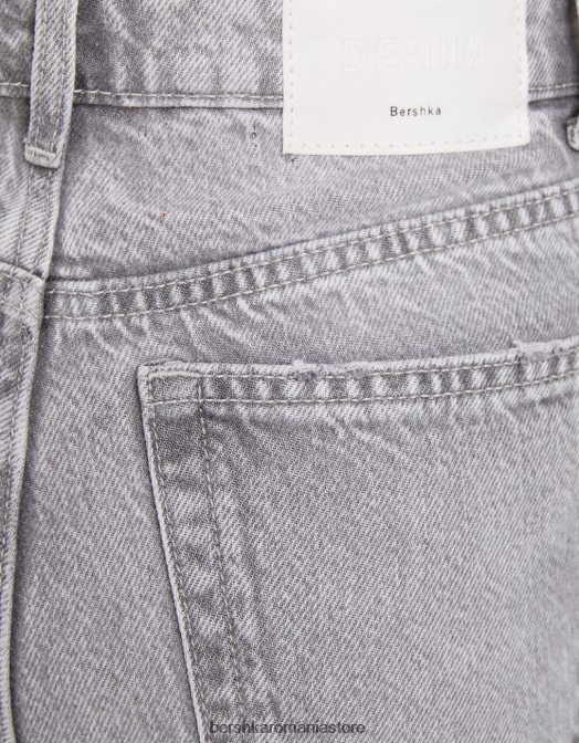 Bershka unisex blugi de mama gri Z86D3937 îmbrăcăminte