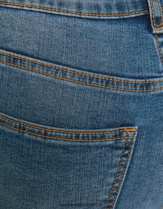 Bershka unisex blugi skinny cu talie mare albastru Z86D3967 îmbrăcăminte