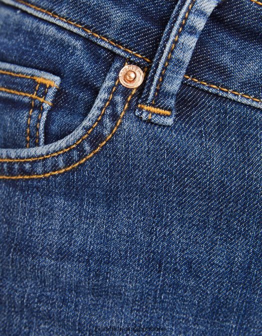 Bershka unisex blugi vintage skinny cu talie joasă albastru Z86D3974 îmbrăcăminte