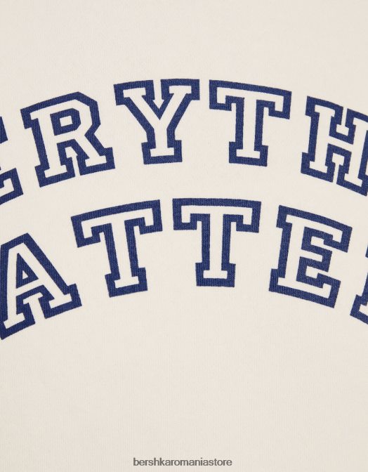 Bershka unisex hanorac oversize imprimat cremă Z86D4118 îmbrăcăminte