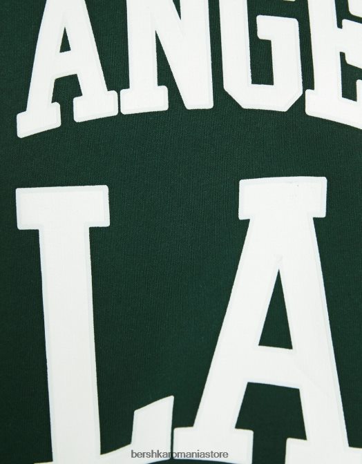 Bershka unisex hanorac oversize imprimat verde Z86D4131 îmbrăcăminte