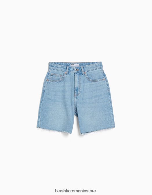 Bershka unisex bermude vintage din denim albastru deschis Z86D4021 îmbrăcăminte