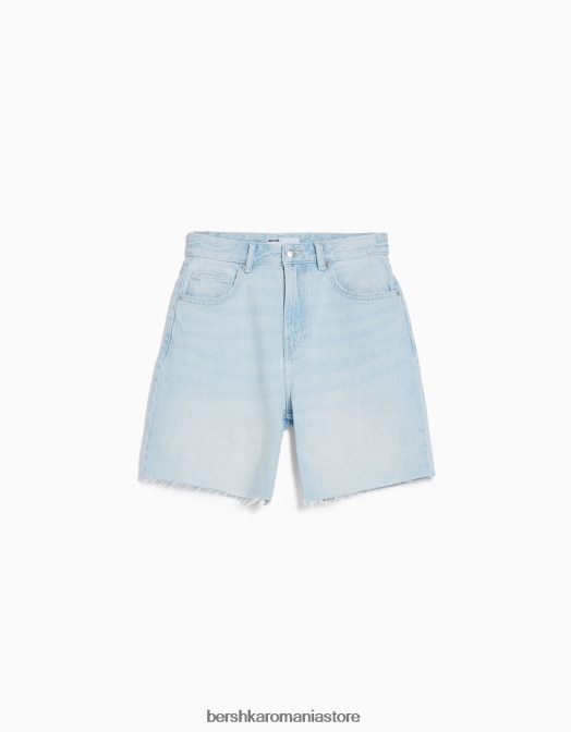 Bershka unisex bermude vintage din denim albastru deschis Z86D4023 îmbrăcăminte