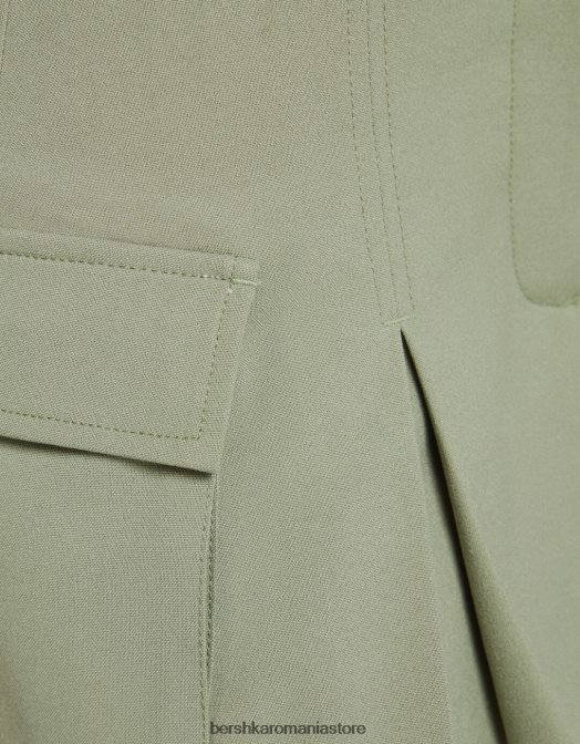 Bershka unisex fustă cargo croită cu buzunare kaki Z86D4037 îmbrăcăminte