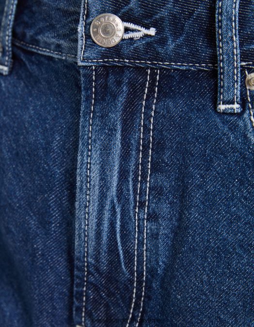 Bershka unisex pantaloni scurți din denim mom fit albastru Z86D4019 îmbrăcăminte