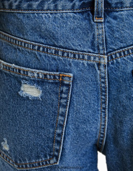 Bershka unisex pantaloni scurți din denim vintage albastru Z86D4051 îmbrăcăminte