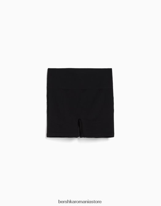 Bershka unisex pantaloni scurți push up fără sudură negru Z86D4011 îmbrăcăminte