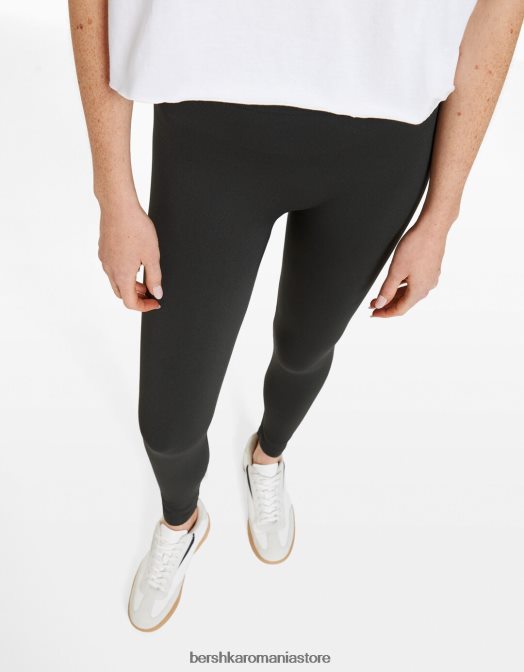 Bershka unisex jambiere push up fără cusături gri inchis Z86D3897 îmbrăcăminte