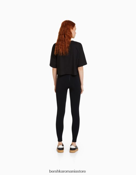 Bershka unisex jambiere push up fără cusături negru Z86D3899 îmbrăcăminte