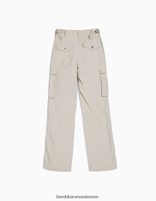 Bershka unisex pantaloni cargo ajustabili cu ajustare dreaptă exclusiv Z86D3870 îmbrăcăminte