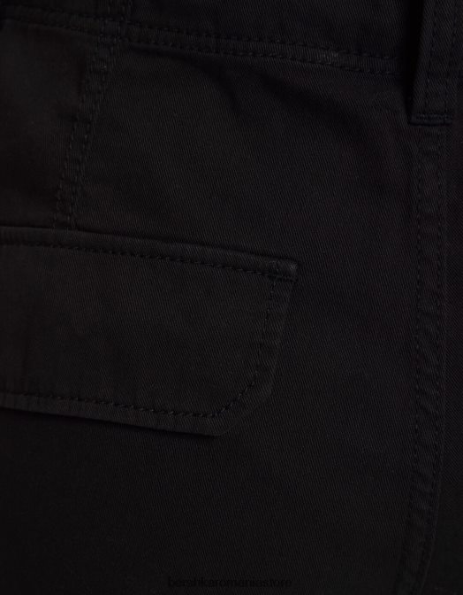 Bershka unisex pantaloni cargo ajustabili cu buzunare multiple negru Z86D3876 îmbrăcăminte