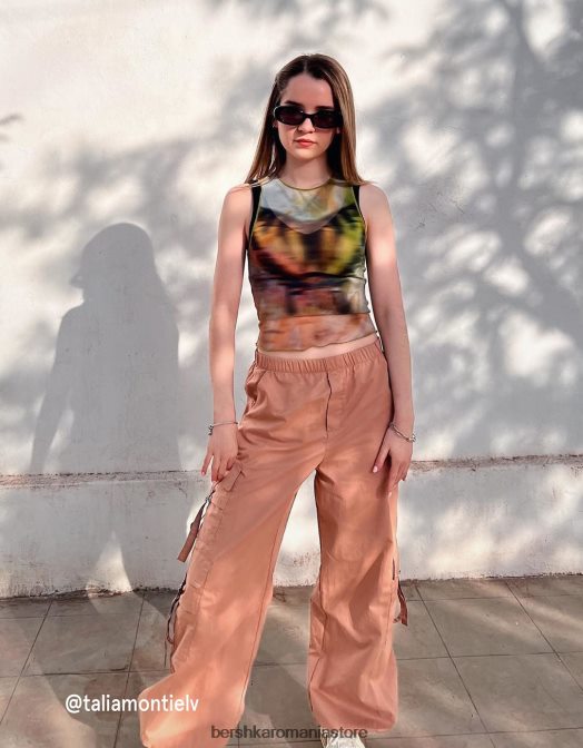 Bershka unisex pantaloni cargo parașuta roz Z86D3900 îmbrăcăminte