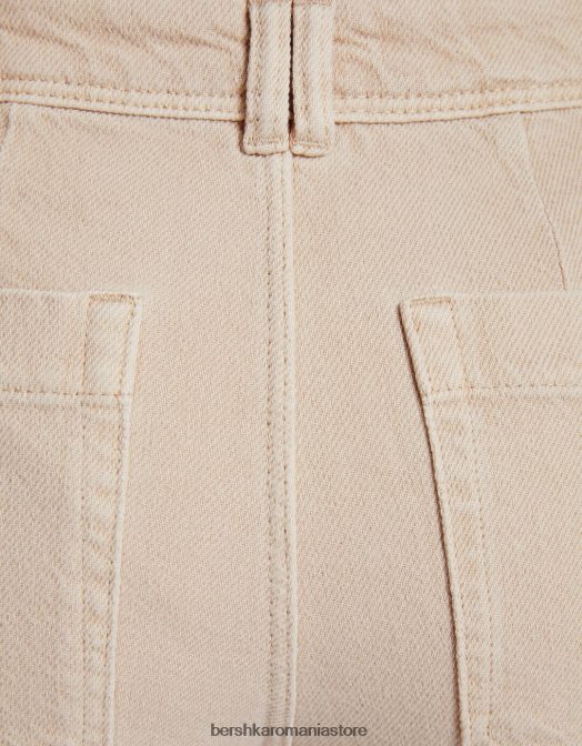 Bershka unisex pantaloni de bumbac nisip Z86D3907 îmbrăcăminte