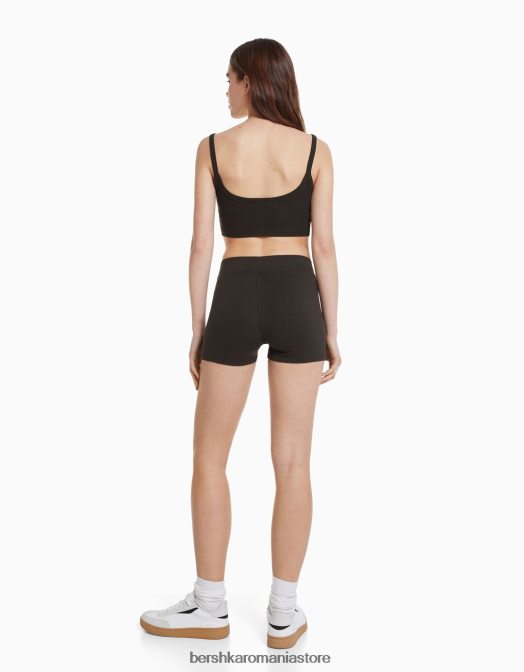 Bershka unisex pantaloni scurți culotte gri inchis Z86D3881 îmbrăcăminte