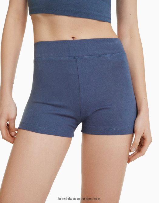 Bershka unisex pantaloni scurți culotte spălat albastru Z86D3882 îmbrăcăminte
