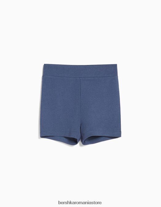 Bershka unisex pantaloni scurți culotte spălat albastru Z86D3882 îmbrăcăminte