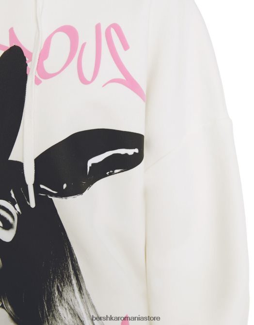 Bershka unisex hanorac cu imprimeu ariana grande aproape alb Z86D4124 îmbrăcăminte