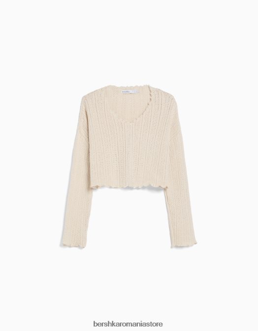 Bershka unisex pulover rustic cremă Z86D4143 îmbrăcăminte