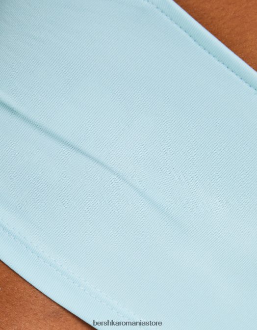 Bershka unisex crop top cu bretele albastru deschis Z86D3762 îmbrăcăminte