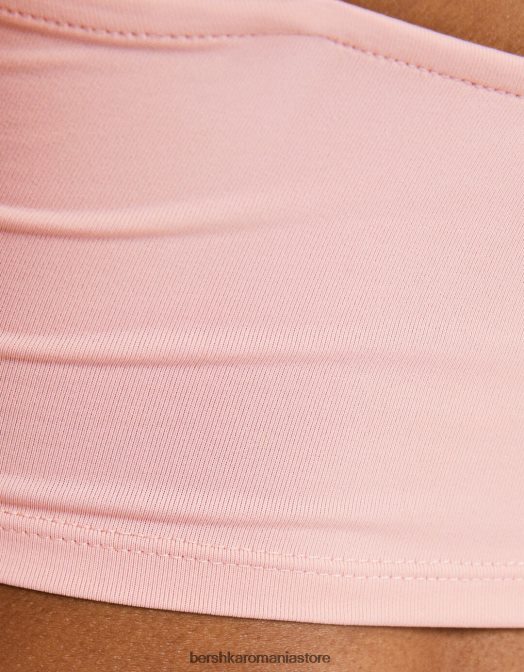 Bershka unisex crop top cu bretele roz Z86D3757 îmbrăcăminte