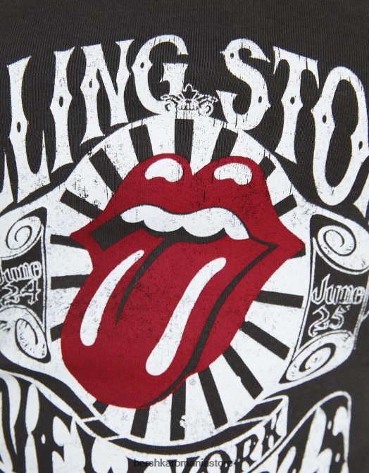 Bershka unisex rolling stones bandeau top gri Z86D3697 îmbrăcăminte