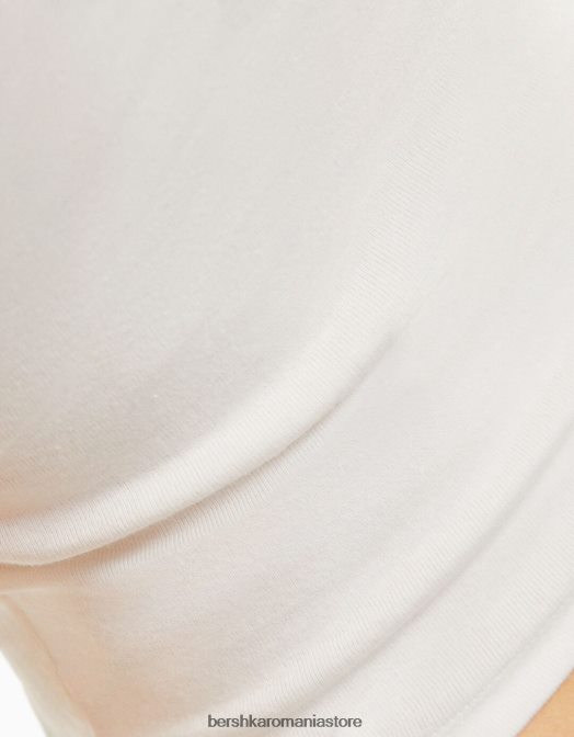 Bershka unisex top bandeau imprimeu metallica alb Z86D3696 îmbrăcăminte