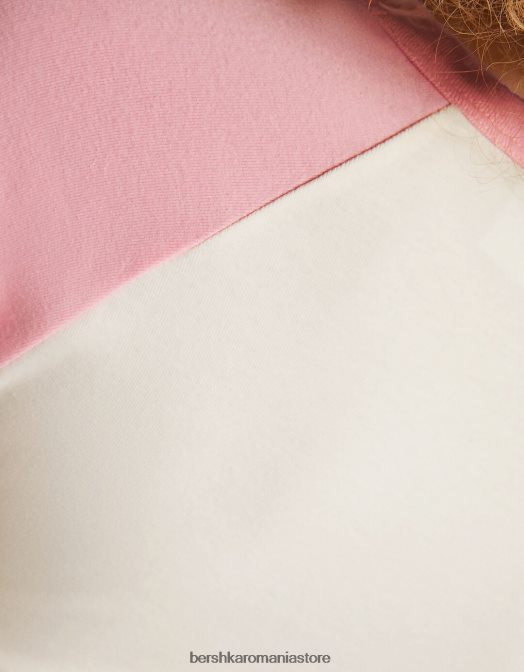 Bershka unisex tricou cu imprimeu nirvana cu maneci scurte raglan roz Z86D3734 îmbrăcăminte