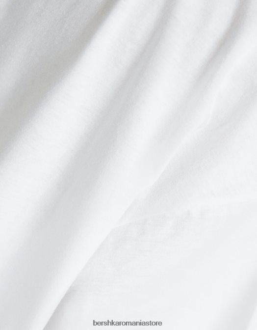 Bershka unisex tricou cu mânecă scurtă cu imprimeu Billie Eilish alb Z86D3765 îmbrăcăminte