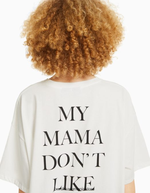 Bershka unisex tricou cu mânecă scurtă cu imprimeu Justin Bieber aproape alb Z86D3706 îmbrăcăminte