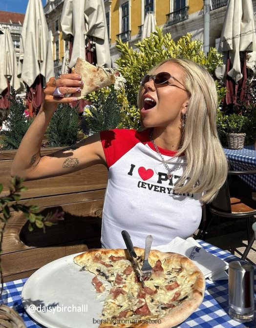 Bershka unisex tricou imprimat cu maneci scurte raglan alb Z86D3710 îmbrăcăminte