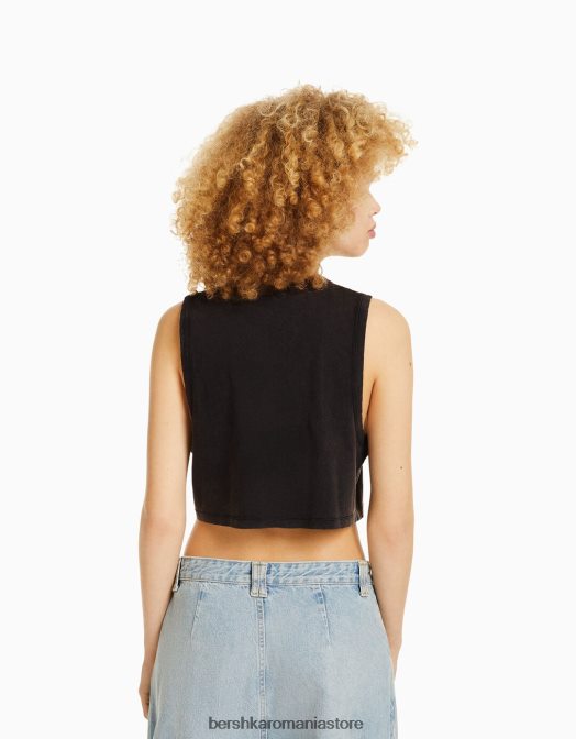 Bershka unisex tricou metallica fără mâneci gri Z86D3695 îmbrăcăminte