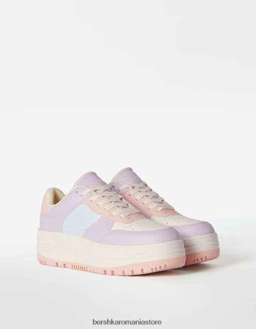 Bershka unisex adidași cu platformă contrastantă multicolor Z86D4174 încălţăminte