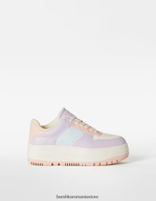 Bershka unisex adidași cu platformă contrastantă multicolor Z86D4174 încălţăminte