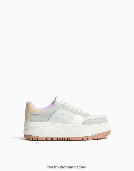 Bershka unisex adidași cu platformă contrastantă multicolor Z86D4177 încălţăminte